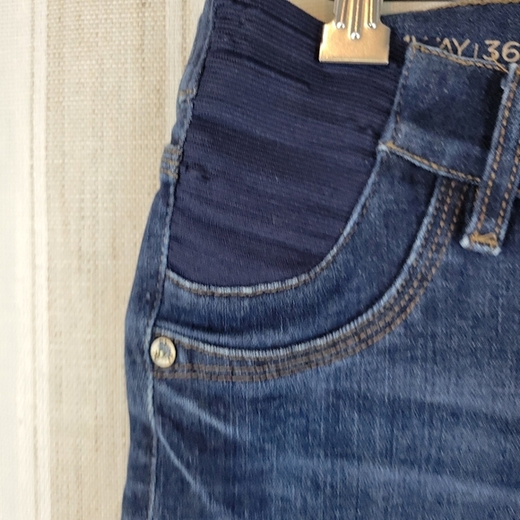 DL1961 Maternity Mid Rise Skinny Ankle Jeans Angel Thornton Size 27 - Picture 2 of 15